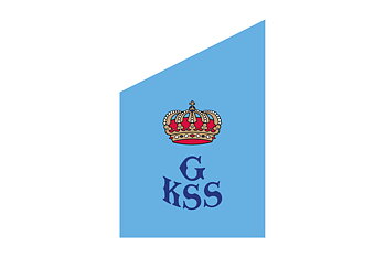 GKSS fasadflagga blå 40x60 cm
