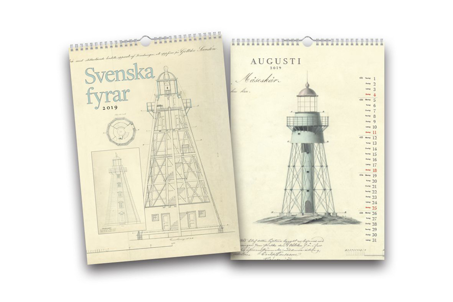 Wall Calendar Swedish Lighthouses - 2019
