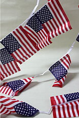 USA Flag Bunting 15x22 cm