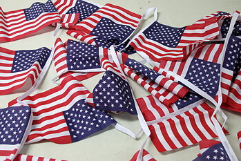 USA Flag Bunting 15x22 cm