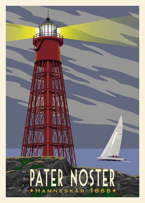 Pater Noster Fyr poster 50x70 cm
