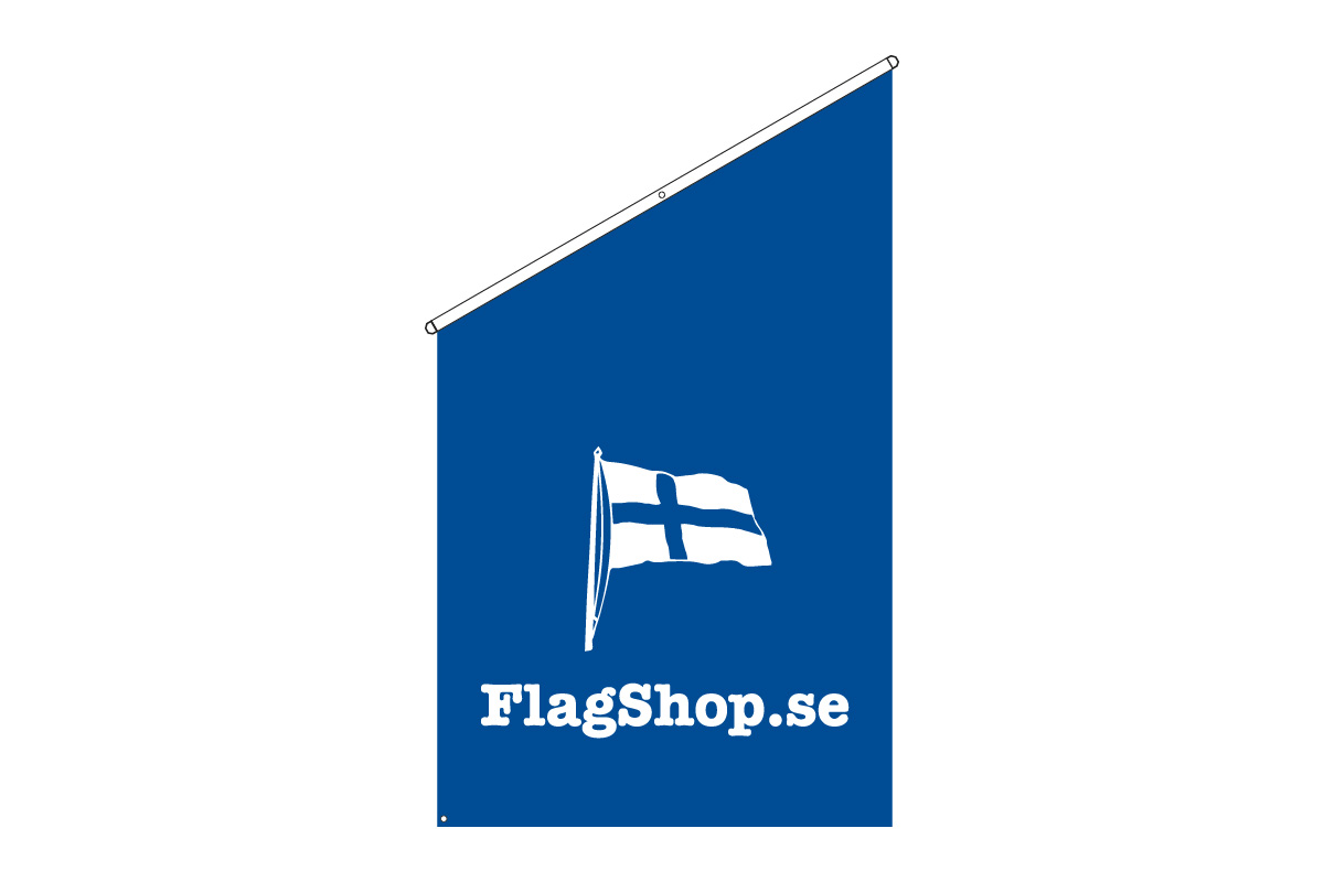 Fasadflagga med Eget tryck - 30° Lutning