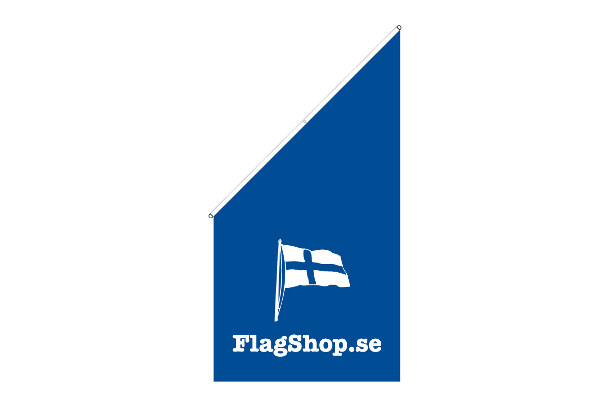 Fasadflagga med Eget tryck - 45° Lutning