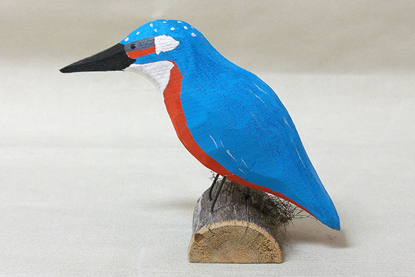 Kingfisher of Wood 18x21 cm