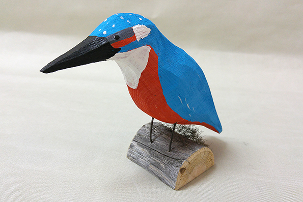 Kingfisher of Wood 18x21 cm - 2