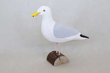Great Black-backed gull wood 20x18 cm