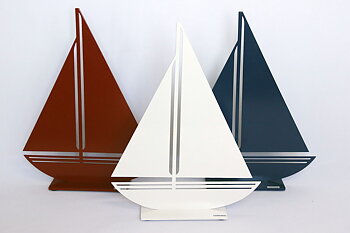 Segelbåt i metall 35 och 55 cm