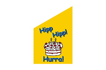 Hipp Hipp Hurra fasadflagga 40x60 cm