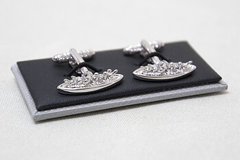 Battleship cuff links 20x14 mm