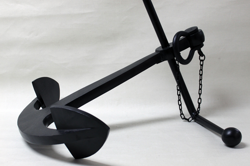 Black anchor 60x72 cm