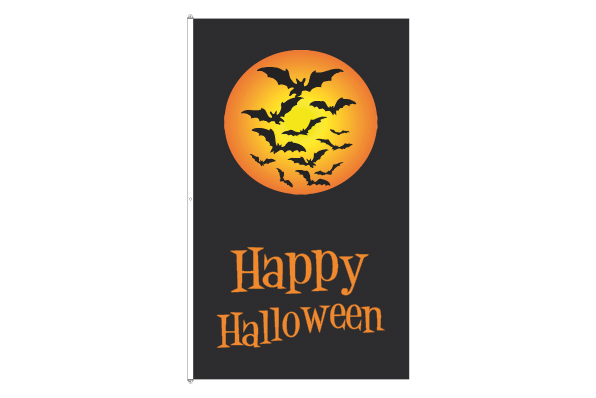 Happy Halloween Bat flagga