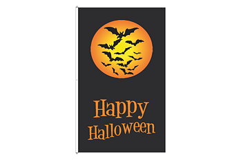 Happy Halloween Bat flagga