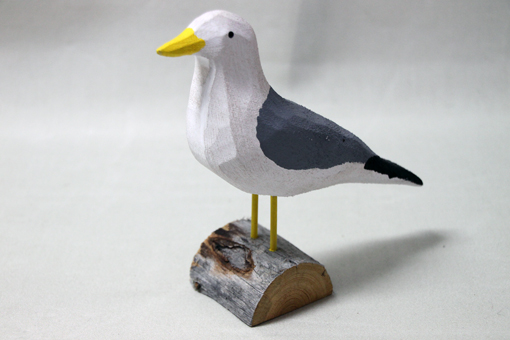 Gull in wood 16 cm