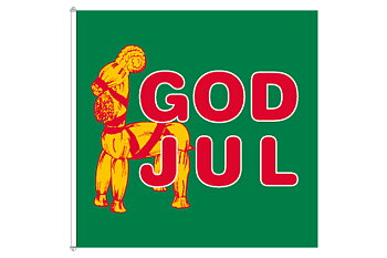 God Jul Bock flagga 180x180 cm