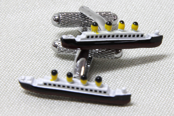 Titanic Cufflinks 28x7 mm