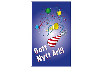 Gott Nytt År flagga 300x180 cm