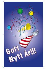 Gott Nytt År flagga 300x180 cm