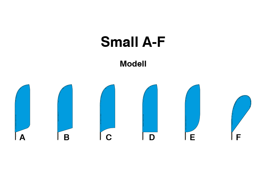 Beachflagga Small A-F