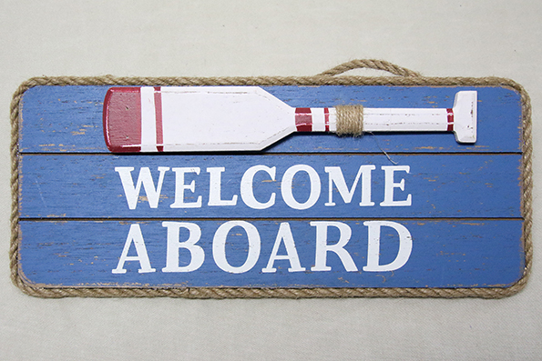 Welcome Aboard Plate 13x30 cm