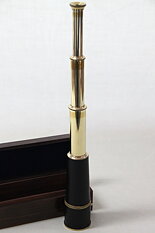 Spotting Scope brass in wooden box