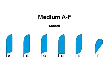 Beachflagga Medium A-F
