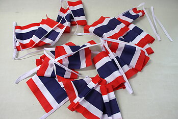 Thailand Flag Bunting 15x22 cm