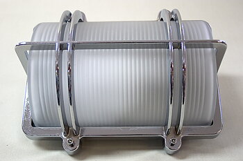 Fyrkantig Gallerlampa krom 26
