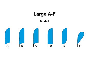 Beachflagga Large A-F