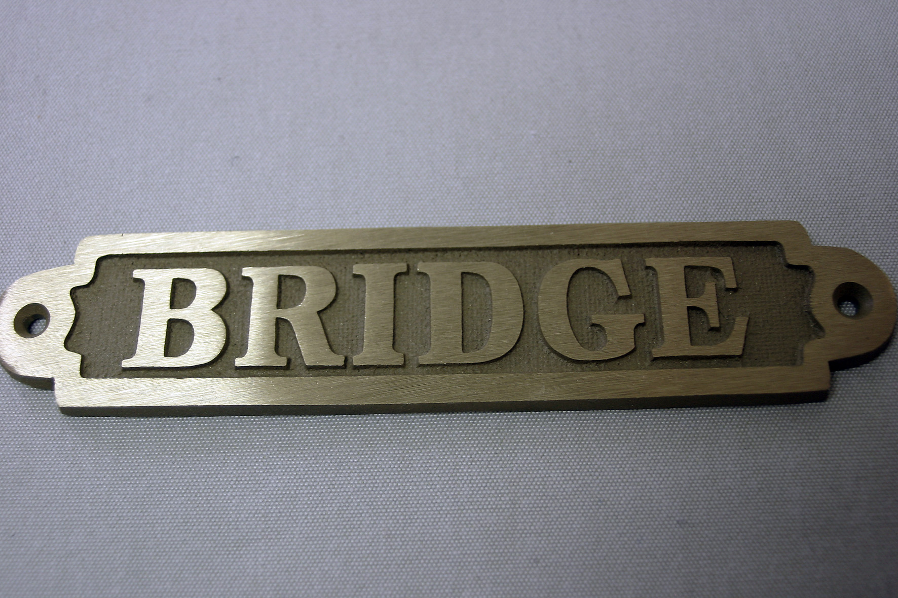 Mässingsskylt Bridge 16x3