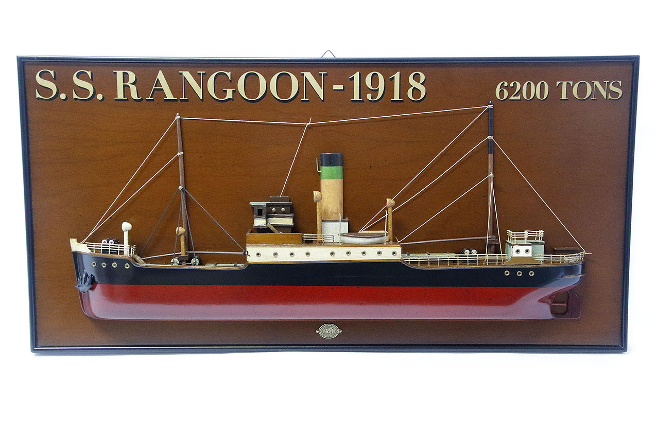 S. S. Rangoon Ångfartyg 64x31 cm - Flaggskeppet