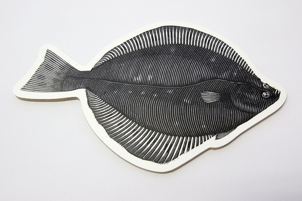 Rödspätta Skärbräda/Underlägg  26x17 cm
