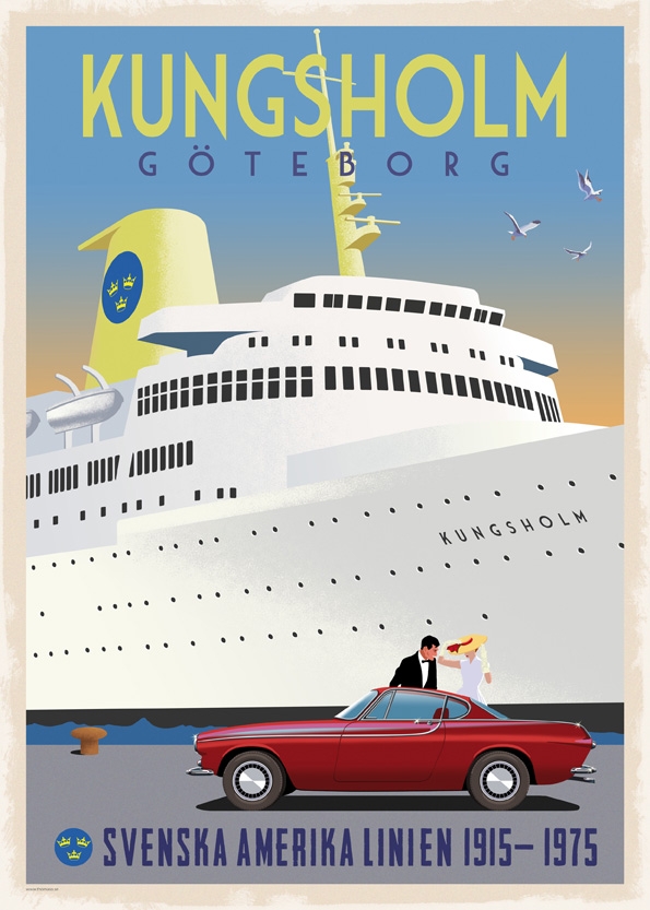 M/S Kungsholm poster 50x70 cm
