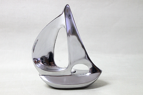 Segelbåt aluminium 22x19 cm