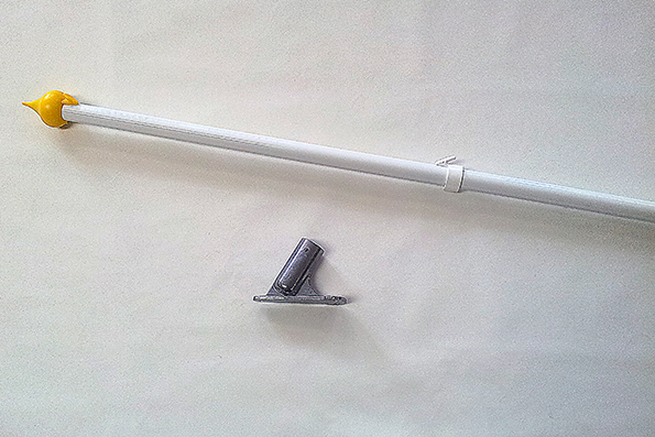 130 cm Fasadflaggstång komplett
