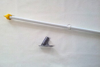 130 cm Fasadflaggstång komplett