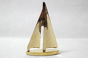 Segelbåt Mässing 15x9 cm