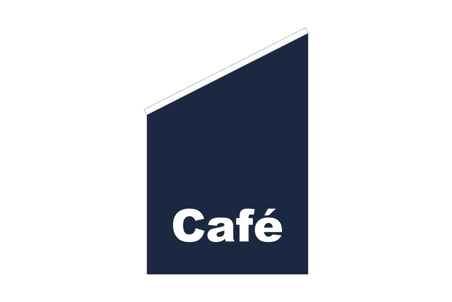 40x60 cm fasadflagga Café