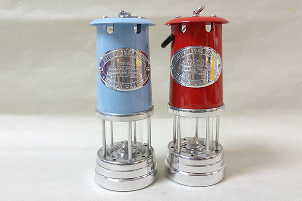Mining Lantern Chrome Red & Blue 22 cm