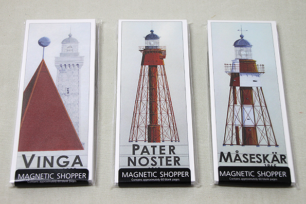 Lighthouse shopping list magnet 18x7 cm