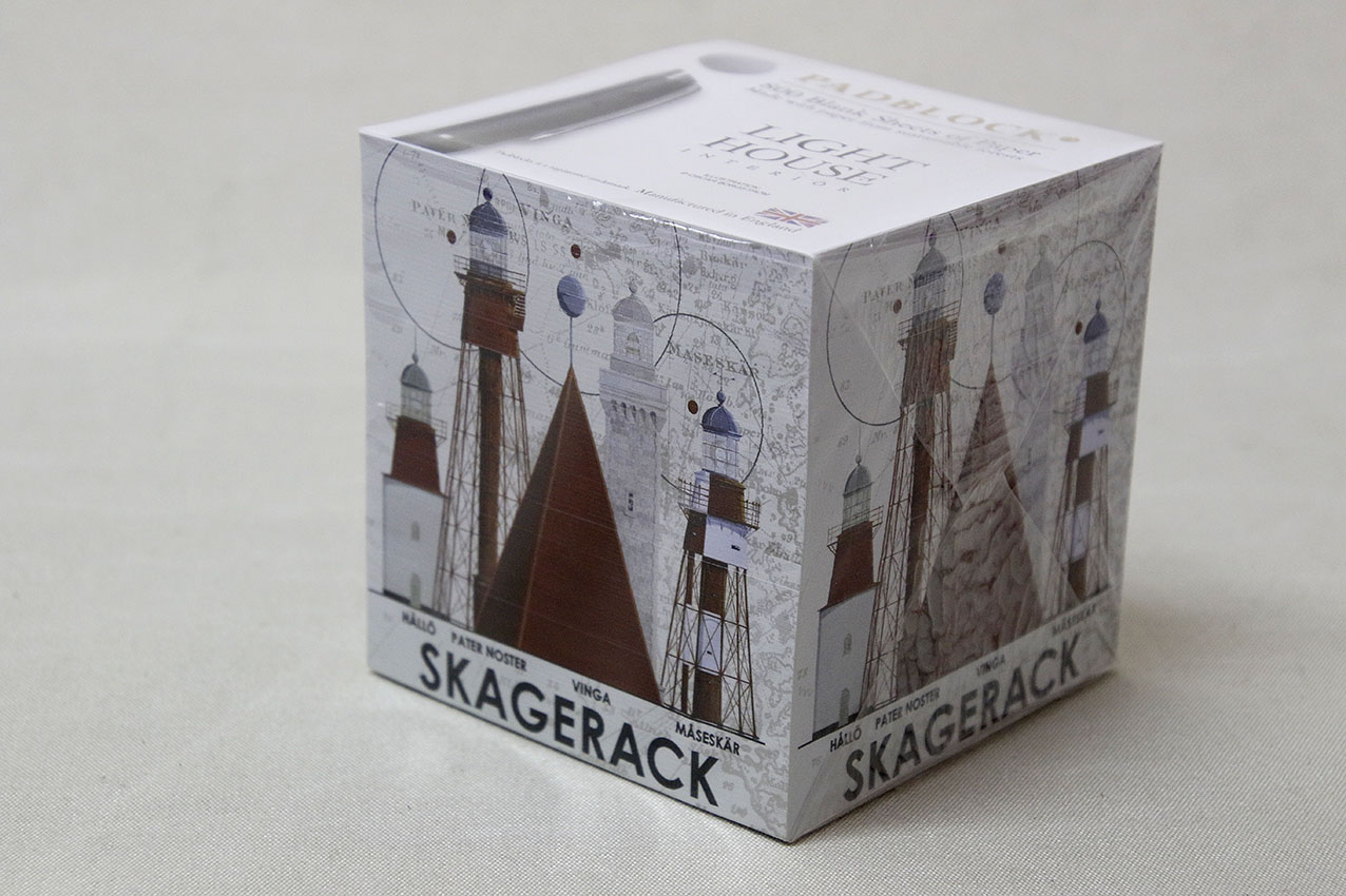 Telefonblock Svenska Fyrar 9x9x9 cm