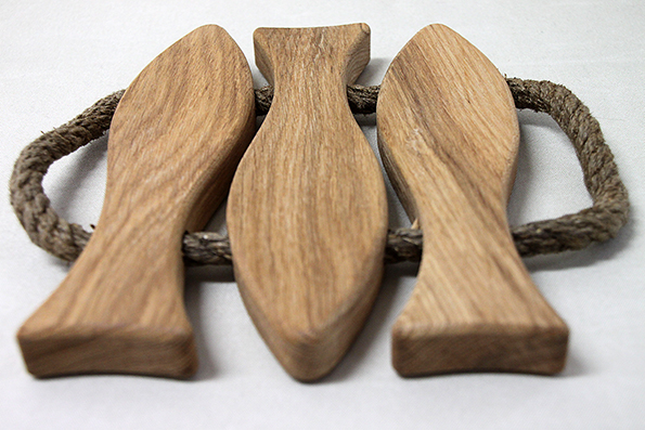 Trivet Fish wood 3 pc - 2