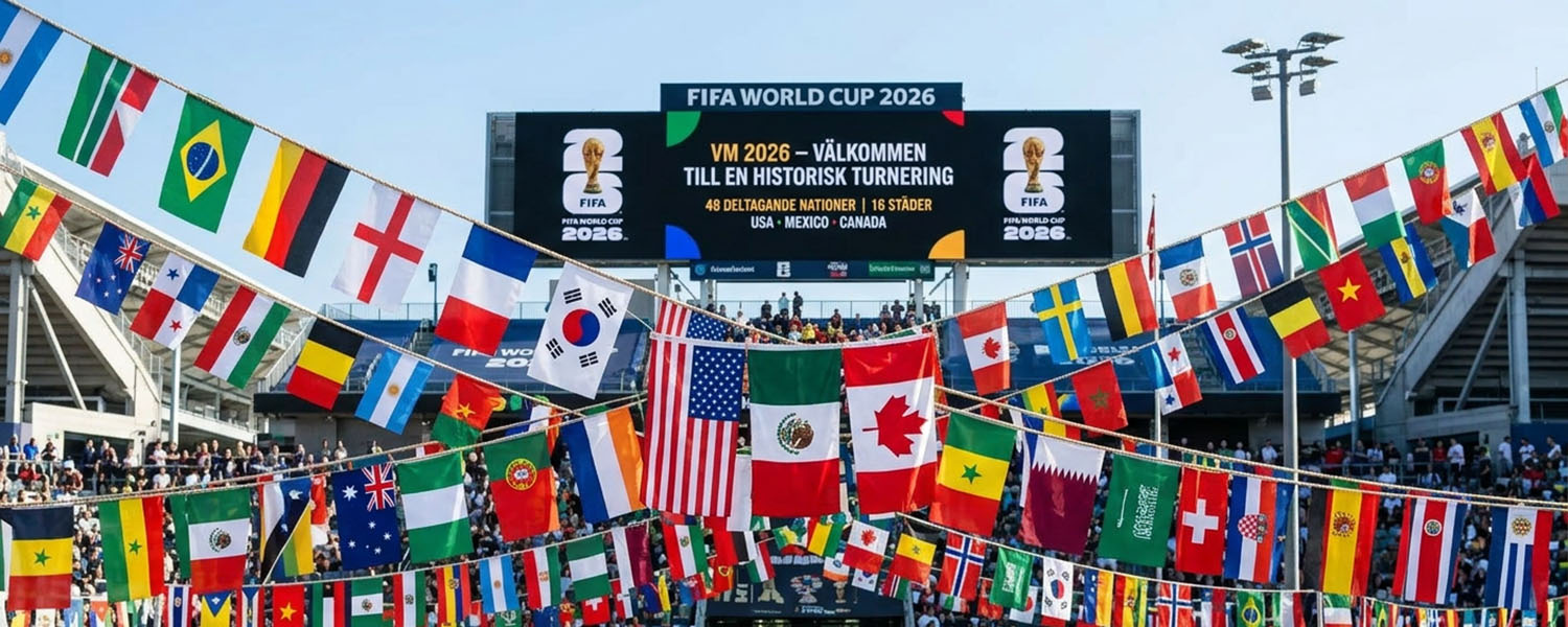 FOTBOLLS VM 2026! Perfekt för fester & sportevenemang. 