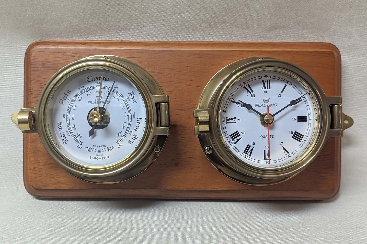 For weather and time!  Clock and barometer.