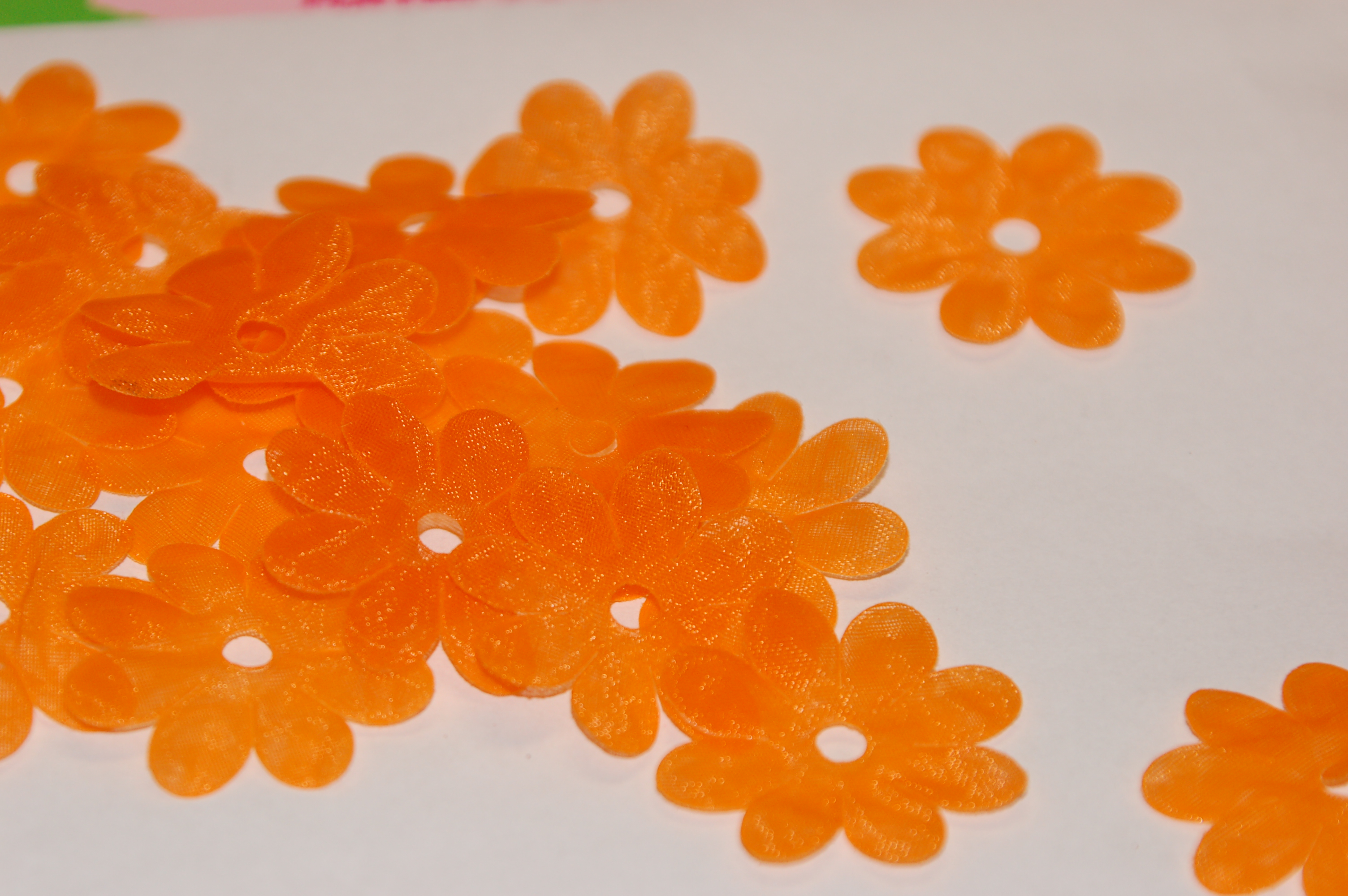 Organzablommor -Orange