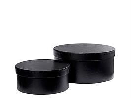 Svart hattask plastad -stor
