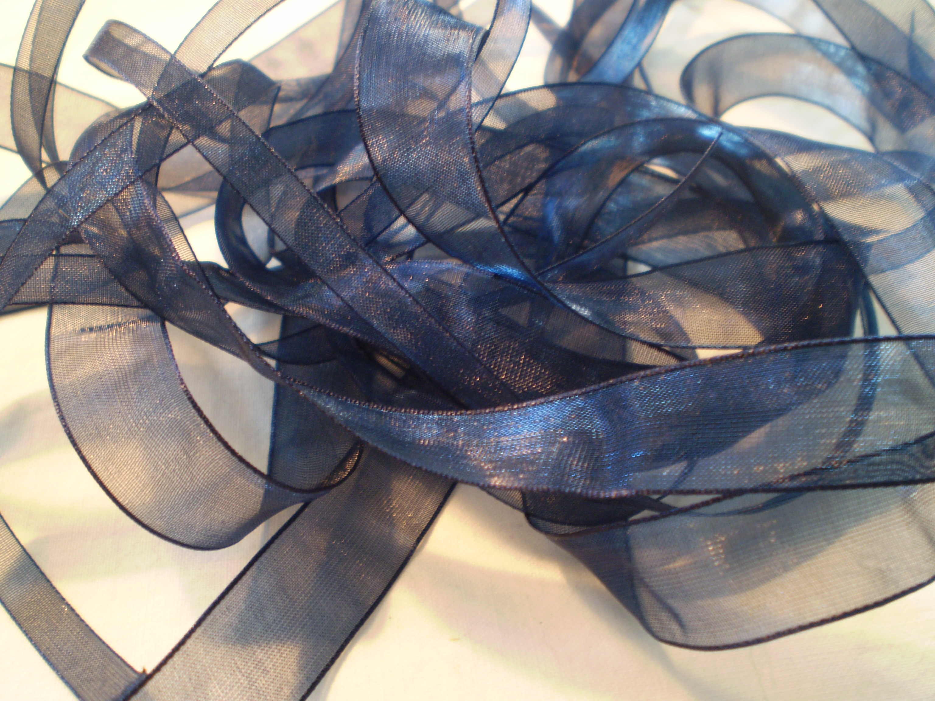 Organza 6mm -Mörkblå