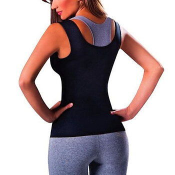 Thermo Neoprene Body Shaper Slimming Waist Trainer Yoga Vest - passar M/L (märkt XL)