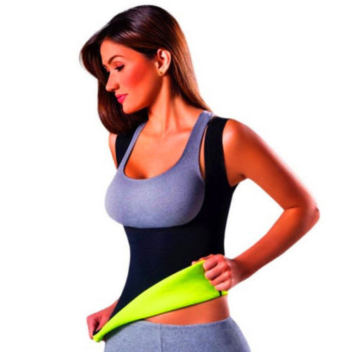 Thermo Neoprene Body Shaper Slimming Waist Trainer Yoga Vest - passar M/L (märkt XL)