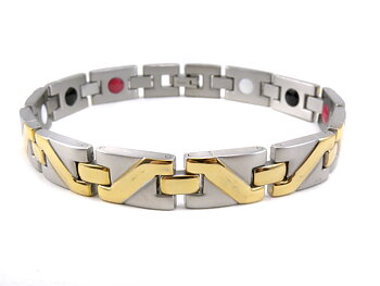 Magnetarmband + IR i borstat, rostfritt stål - Herr 