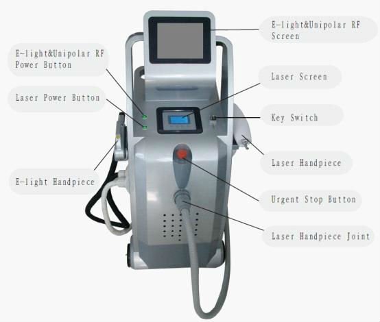 YAG laser tattoo removal + E-Light (IPL + RF) laser system ( 3 in 1) - professionell - 4